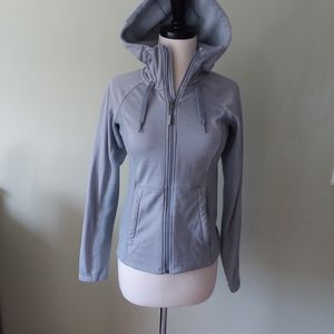 The North Face Gray hooded zip up jacket